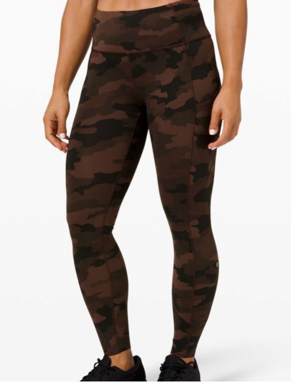 Lululemon brown camo leggings with pockets